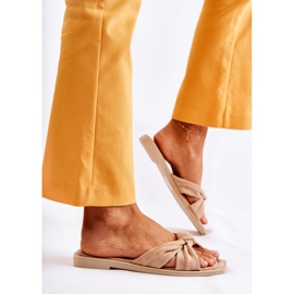 PG1 Pantuflas Lorrie beige de ante a la moda para mujer 2