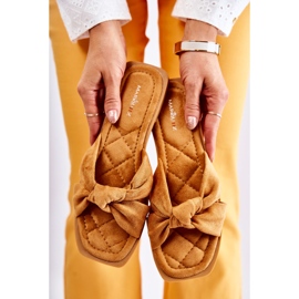 PG1 Pantuflas de ante a la moda para mujer Camel Lorrie marrón amarillo 7