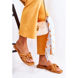 PG1 Pantuflas de ante a la moda para mujer Camel Lorrie marrón amarillo 8