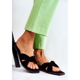 PG1 Pantuflas negras de ante a la moda para mujer Lorrie negro 1