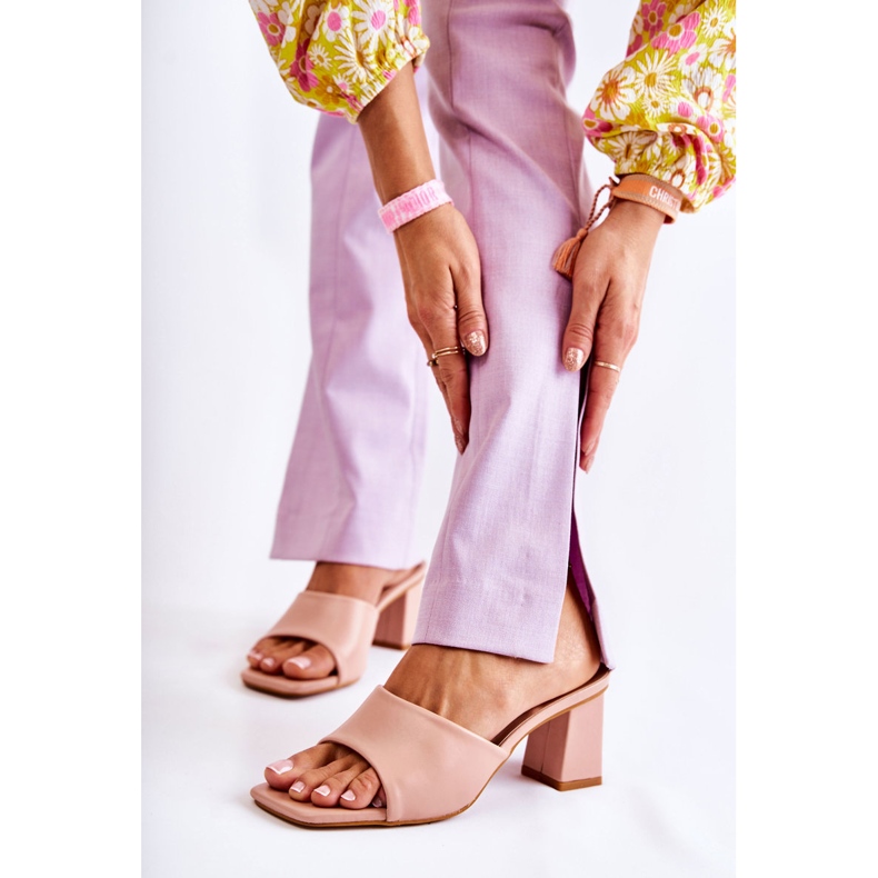 PG1 Babuchas Clásicas Piel Tacón Alto Nude Talena rosa 1