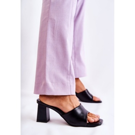PG1 Babuchas Clásicas Piel Tacón Negro Talena 3