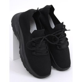 Zapatillas estilo calcetín negro Wendy 1