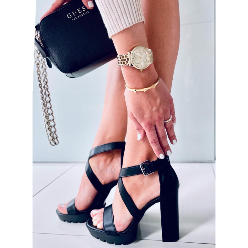 Sandalias en la plataforma Spencer Black negro 2