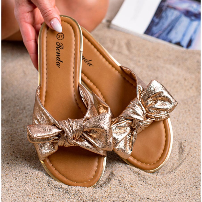 SHELOVET zapatillas doradas dorado 2 SHELOVET zapatillas doradas dorado 2