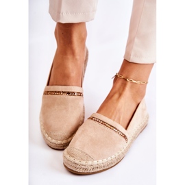 S.Barski Alpargatas clásicas de mujer sin cordones Cersei en beige 1