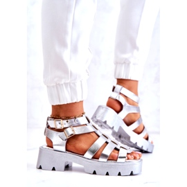PS1 Sandalias Piel Tiras Minorita Plata 3