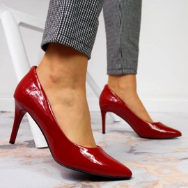 Zapatos de tacón sobre un stiletto Juma lacado en rojo 4