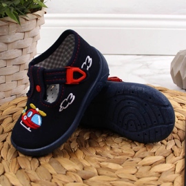 Zapatillas de estar por casa de niño para guardería azul marino Nazo 3