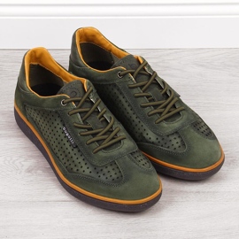 Zapatos verdes de piel calada para hombre Bugatti JJ153022 2