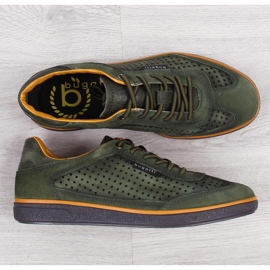 Zapatos verdes de piel calada para hombre Bugatti JJ153022 4