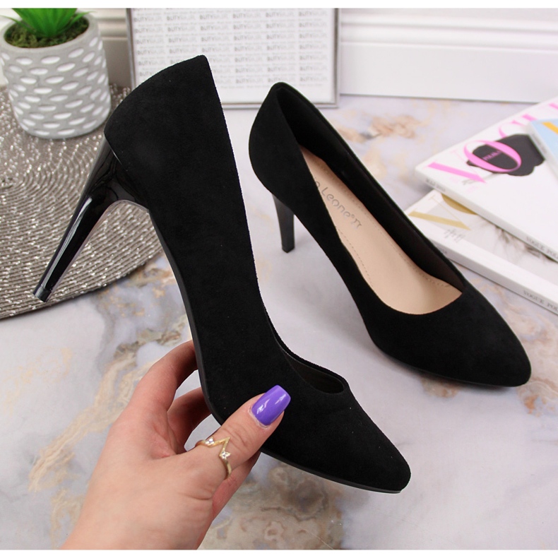 Salón stiletto ante negro Sergio Leone 1