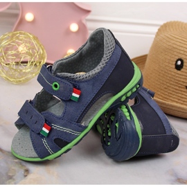 Sandalias niño con velcro azul marino Kornecki 6313 2