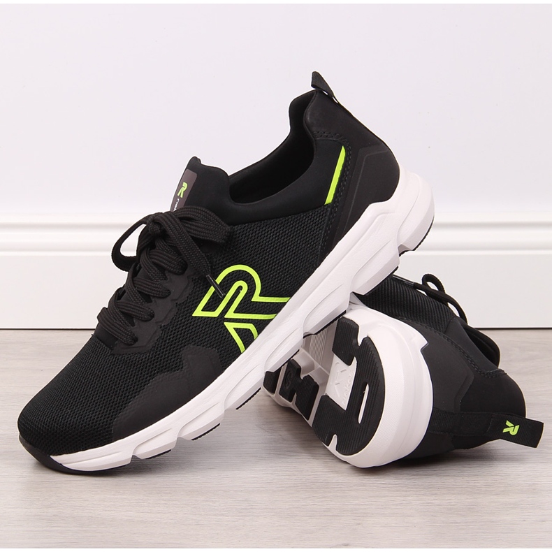 Rieker 07802-01 zapatillas deportivas hombre malla negra negro 1