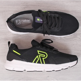 Rieker 07802-01 zapatillas deportivas hombre malla negra negro 2
