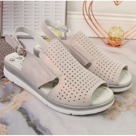 Cómodas sandalias de piel con elástico T.Sokolski beige 3