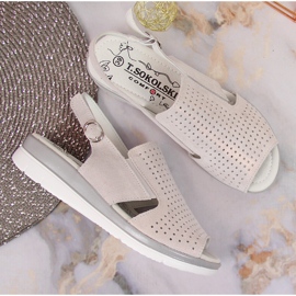 Cómodas sandalias de piel con elástico T.Sokolski beige 4