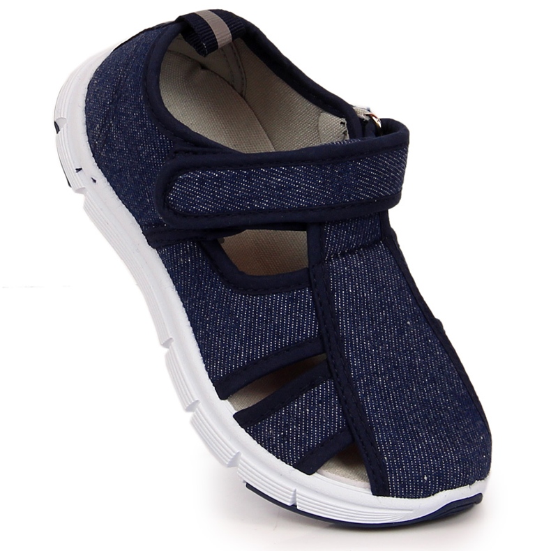 Atletico Deportivas de niño con velcro azul marino Atlético 1