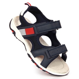 American Club sandalias azul marino con velcros para niño 1