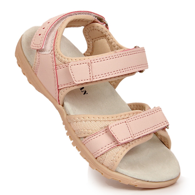 American Club sandalias rosas con velcros para niña rosado 1 American Club sandalias rosas con velcros para niña rosado 1