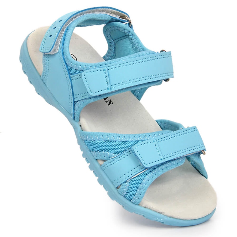 Sandalias infantiles American Club velcro azul 1