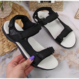 Sandalias deportivas American Club negras con velcros negro 2