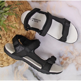 Sandalias deportivas American Club negras con velcros negro 4
