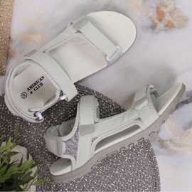 Sandalia sport velcro gris American Club 3