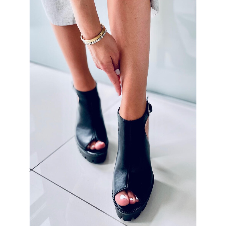 Sandalias en la plataforma Rome Black negro 1