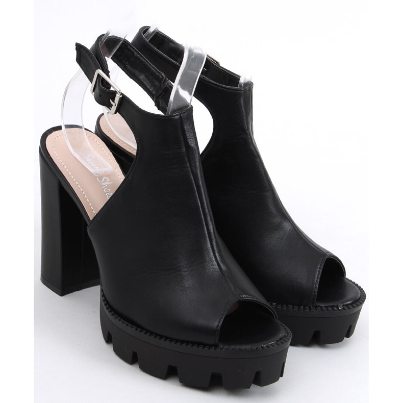 Sandalias en la plataforma Rome Black negro 2