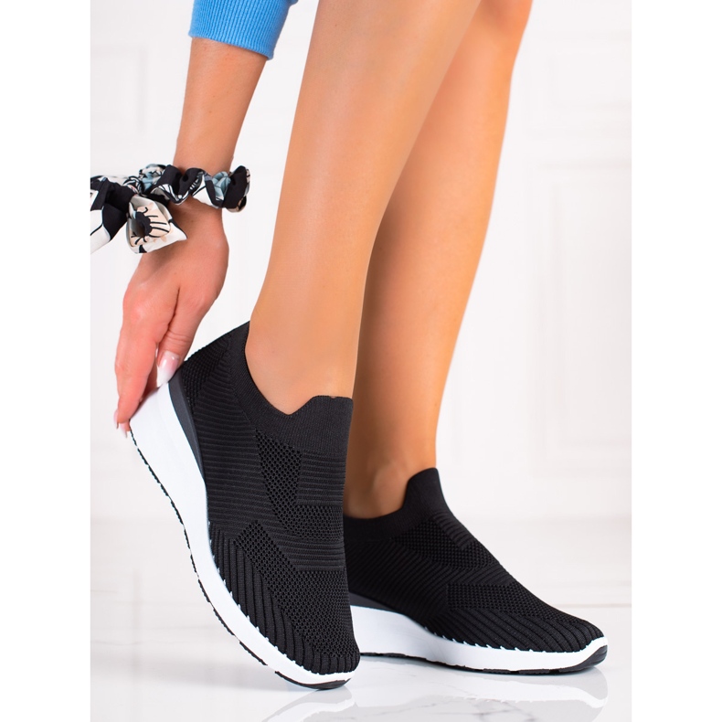 SHELOVET Zapatos sin cordones con cuña negro 1 SHELOVET Zapatos sin cordones con cuña negro 1