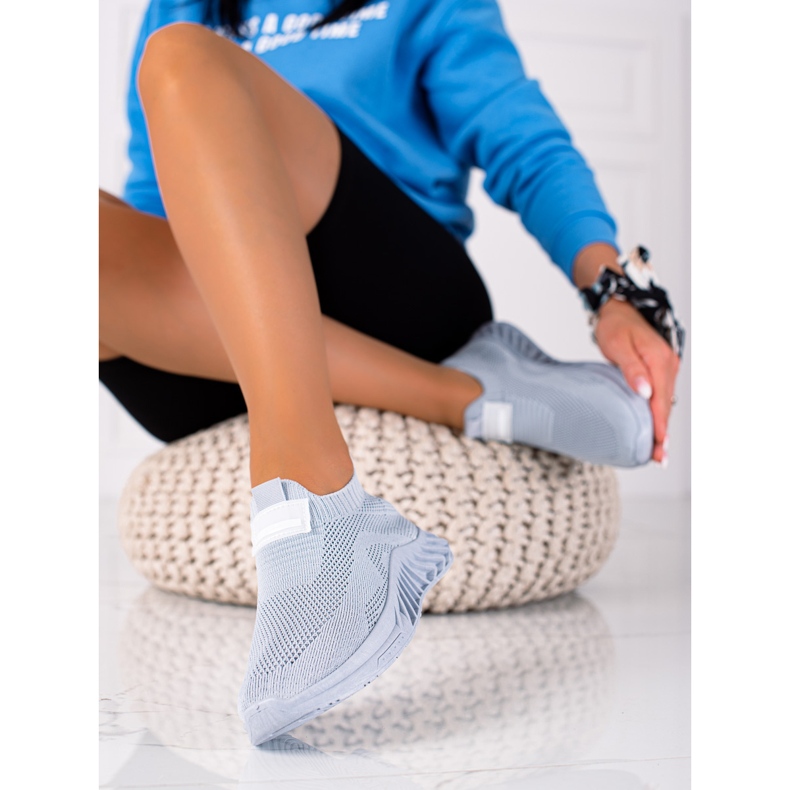 SHELOVET Calzado deportivo sin cordones gris 2