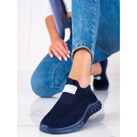SHELOVET Calzado deportivo sin cordones azul marino 3