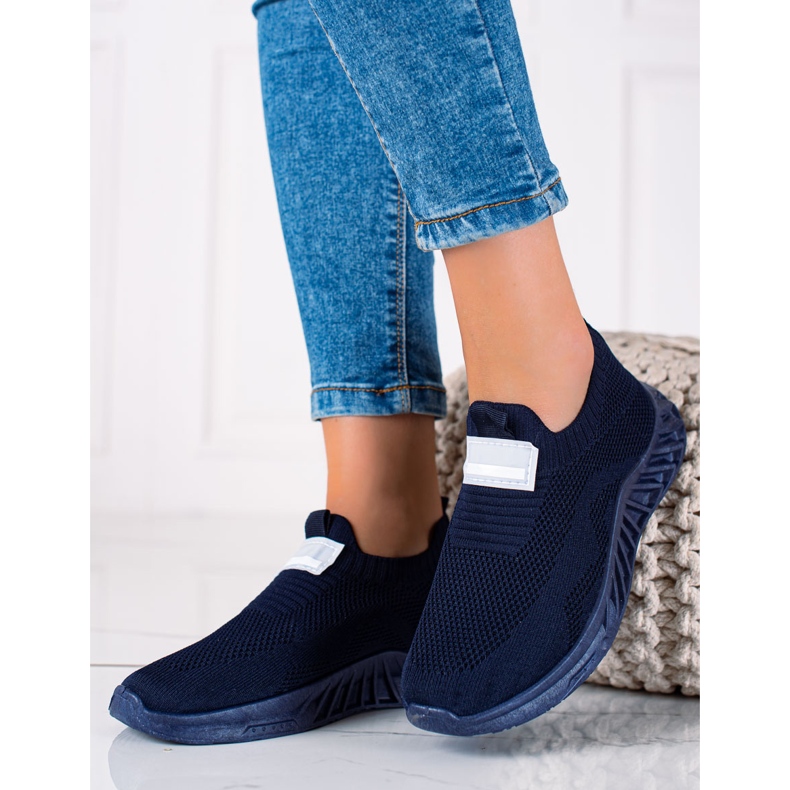 SHELOVET Calzado deportivo sin cordones azul marino 1