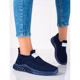 SHELOVET Calzado deportivo sin cordones azul marino 2
