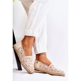 S.Barski Alpargatas Clásicas Mujer Caladas Catris Beige 4