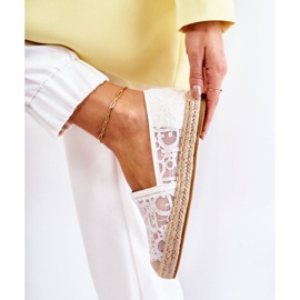 S.Barski Alpargatas Clásicas De Mujer Catris Caladas Blancas blanco 6
