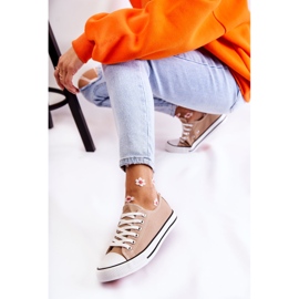 PJ1 Zapatillas Clásicas Mujer Atadas Beige Oscuro Be Mine 7