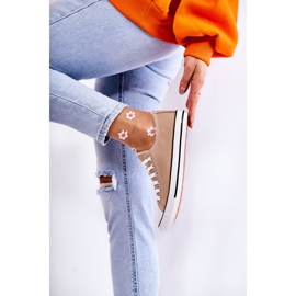 PJ1 Zapatillas Clásicas Mujer Atadas Beige Oscuro Be Mine 5