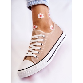 PJ1 Zapatillas Clásicas Mujer Atadas Beige Oscuro Be Mine 6