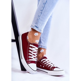 Zapatillas Clásicas Mujer Atadas Burdeos Be Mine rojo 1
