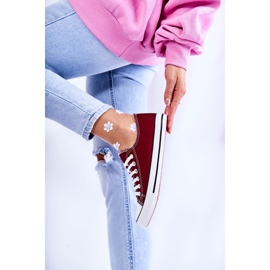 Zapatillas Clásicas Mujer Atadas Burdeos Be Mine rojo 5
