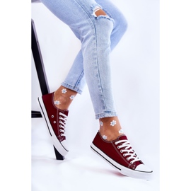 Zapatillas Clásicas Mujer Atadas Burdeos Be Mine rojo 3