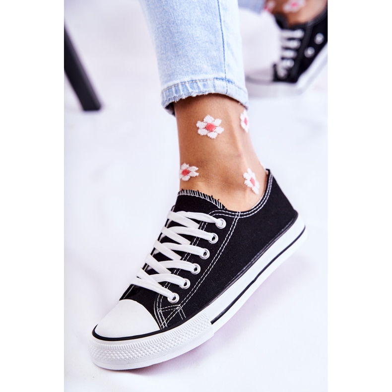 PJ1 Zapatillas Clásicas Mujer Atadas Negras Be Mine negro 1