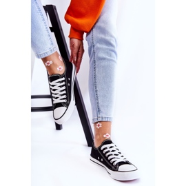 PJ1 Zapatillas Clásicas Mujer Atadas Negras Be Mine negro 5