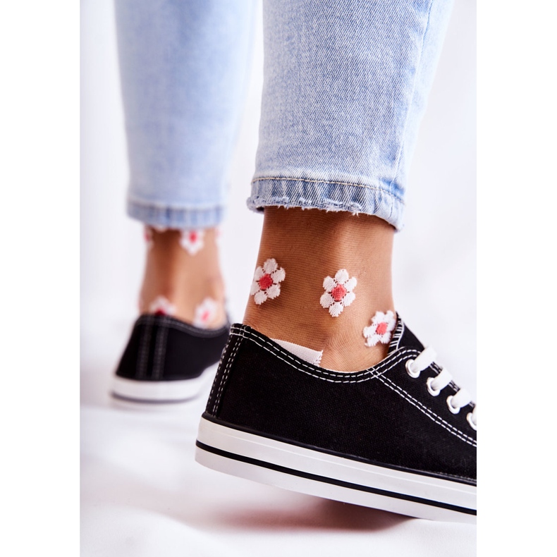 PJ1 Zapatillas Clásicas Mujer Atadas Negras Be Mine negro 2