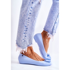 PH1 Bailarinas De Mujer De Goma Con Lazo Florete Azul 7
