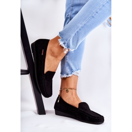 PH1 Mocasines Mujer Ante Cuña Negro La Cava 6