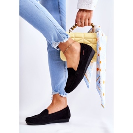 PH1 Mocasines Mujer Ante Cuña Negro La Cava 3