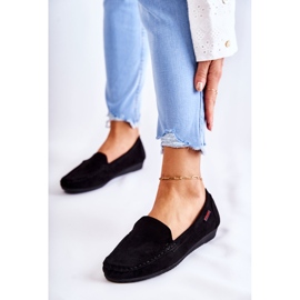PH1 Mocasines Mujer Ante Cuña Negro La Cava 5